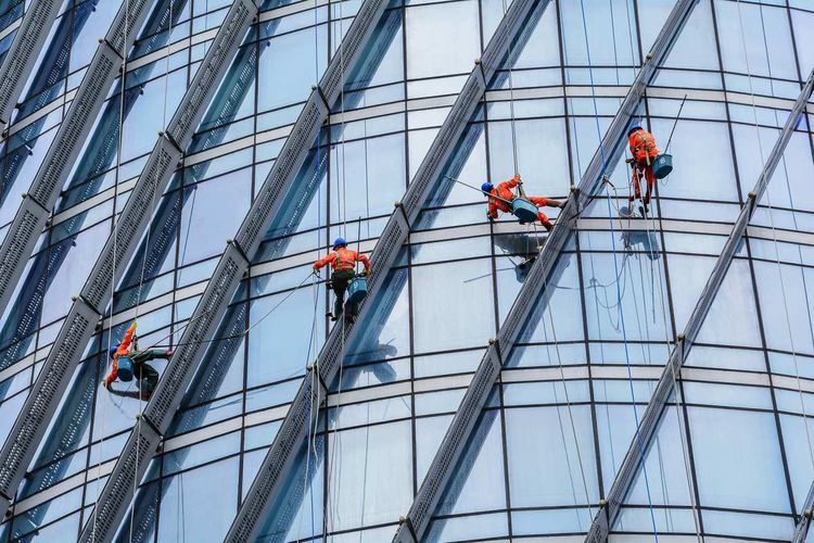 高空外墙玻璃窗清洗